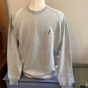Peter Millar Gray Sweater Men’s Medium Long Sleeve Merino Wool